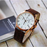 CLAUDE BERNARD SWISS MADE CHRONOGRAPH CB10218-37R-BR MEN'S WATCH