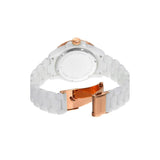 Fossil Silver Dial White Ceramic Strap Women Watch CE1129