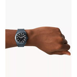 Fossil Black Dial And Gray Stainless Steel Strap Men Watch CE5027
