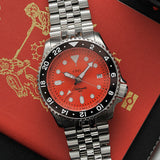 Sunburst - CWH Special Custom Collective GMT Date Display Silver Stainless Steel Men’s Automatic Watch CH-MOD-M21