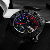 Chromatic Pulse - CWH Special Custom Black Silicone Strap Men Watch CH-MOD-M37