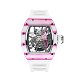 Cronus Art Assassin White Strap Men's Watch -  Carbon Fiber Pink | CM002-001