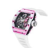 Cronus Art Assassin White Strap Men's Watch -  Carbon Fiber Pink | CM002-001