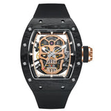 Cronus Art Gem Skull Black Strap Men's Watch -  Skeleton Dial | CM002-051