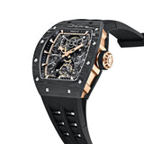 Cronus Art Eternal Tourbillon Fluoroelastomer Strap Men's Watch - Skeleton Dial | CM002-052