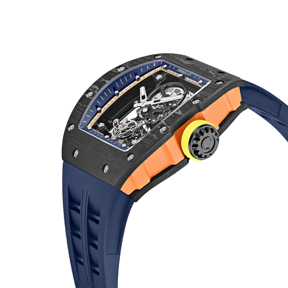 Cronus Art Prestige Carbon Fiber Tourbillon Men's Watch -  Gentian Blue | CM002-079