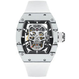 Cronus Art Gem Skull White Strap Men's Watch -  Skeleton Dial | CM002-080