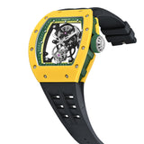 Cronus Art High Quality Fluorine Brazilian Green Band Men Watch CM007-019