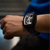 Cronus Art High Quality Fluorine Black Band Strap Men Watch CM011-003