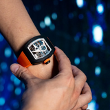 Cronus Art High Quality Fluorine Orange Band Strap Men Watch CM011-005