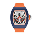 Cronus Art High Quality Fluorine Orange Band Strap Men Watch CM011-011