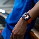 Cronus Art High Quality Fluorine Orange Band Strap Men Watch CM011-011