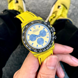 Cronus Art High Quality Canvas Woven Yellow Strap Men Watch CM016-001