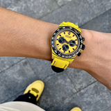 Cronus Art High Quality Canvas Woven Yellow Strap Men Watch CM016-001
