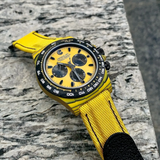 Cronus Art High Quality Canvas Woven Yellow Strap Men Watch CM016-001