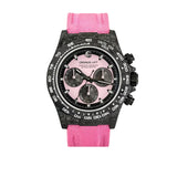 Cronus Art High Quality Canvas Woven Pink Strap Men Watch CM016-012