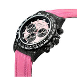 Cronus Art High Quality Canvas Woven Pink Strap Men Watch CM016-012