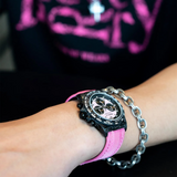 Cronus Art High Quality Canvas Woven Pink Strap Men Watch CM016-012