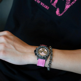 Cronus Art High Quality Canvas Woven Pink Strap Men Watch CM016-012