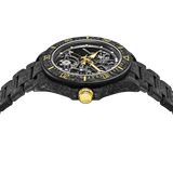 Cronusart Helmsman Obsidian Gold Stainless Steel Strap Men's Watch CM016-026