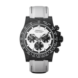 Cronus Art Chrono Legend Carbon Strap Men's Watch - Black Carbon Fiber Panda | CM016-030
