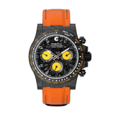Cronus Art Chrono Legend Carbon Strap Men's Watch - Black Orange | CM016-050