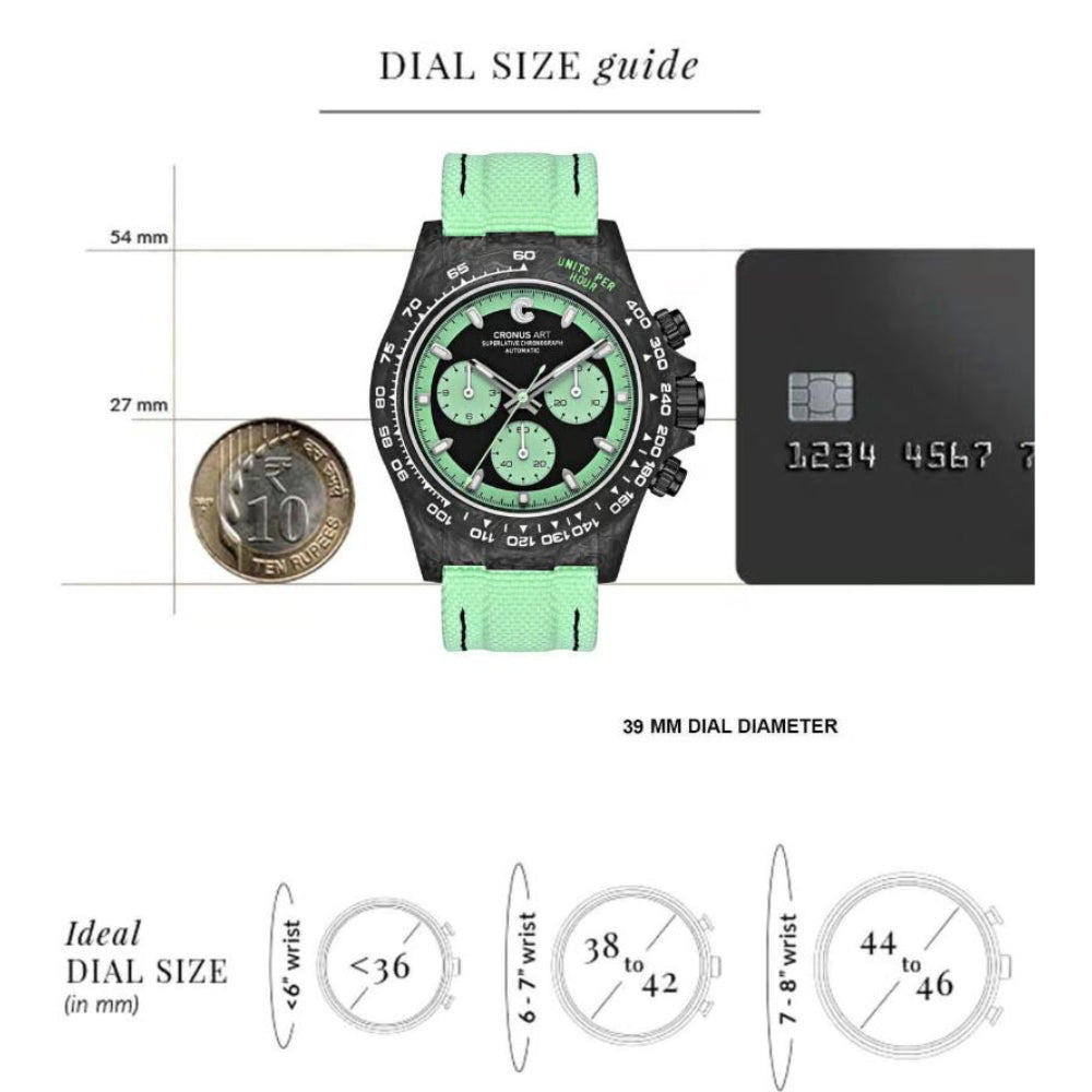 Cronus Art Chrono Legend Carbon Strap Men's Watch - Chronograph | CM016-065
