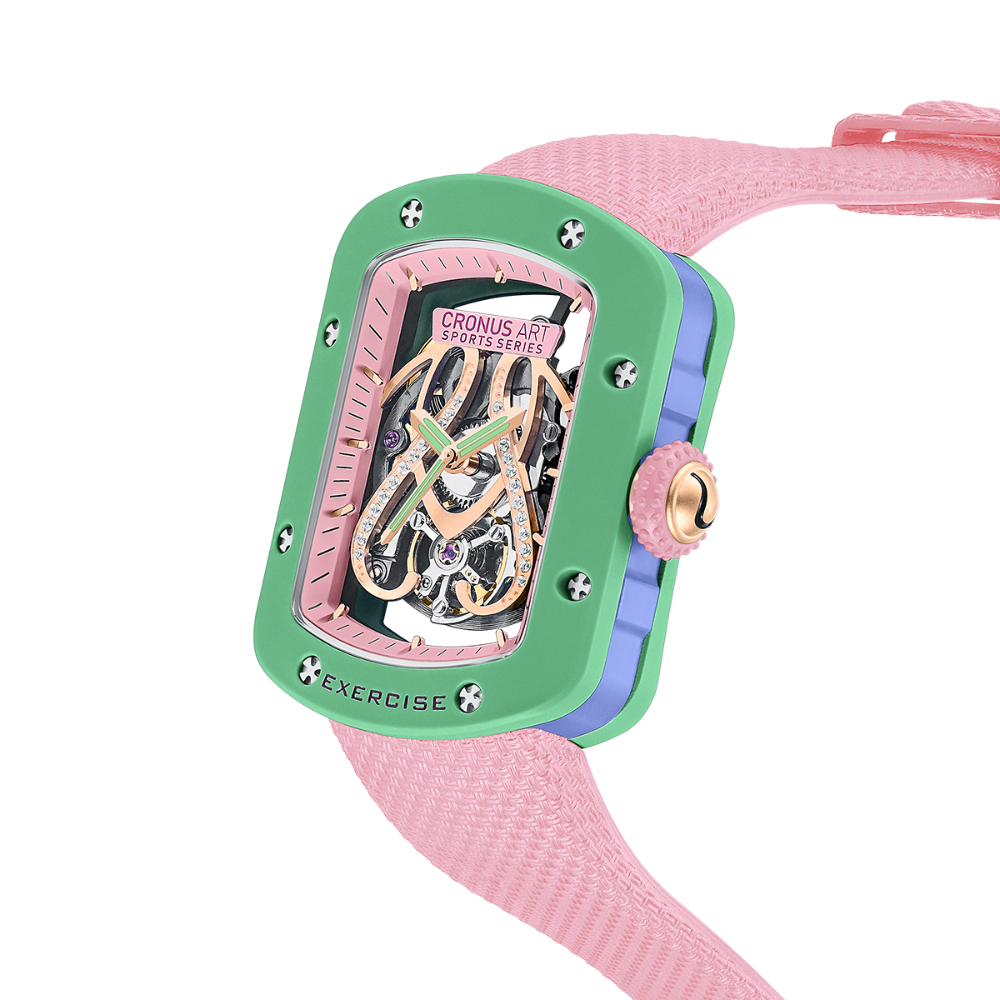 Cronus Art Lady Boss Starry Pink Strap Men's Watch -  Mint Green | CM017-003