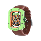 Cronus Art Lady Boss Starry Brown Strap Men's Watch -  Avocado Green | CM017-005