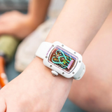 Cronus Art Nylon + High Quality Fluorine White Strap Women Watch CM017-010