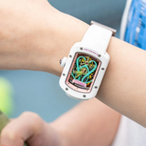 Cronus Art Nylon + High Quality Fluorine White Strap Women Watch CM017-010