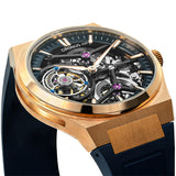 Cronus Art Titanium Fluoroelastomer Strap Men's Watch - Rose Gold | CM022-002