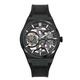 Cronus Art Titanium Fluoroelastomer Strap Men's Watch - Dark Knight Black | CM022-003