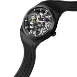 Cronus Art Titanium Fluoroelastomer Strap Men's Watch - Dark Knight Black | CM022-003