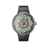 Cronus Central Tourbillon Mandala Men's Watch -  Floral Shadow Silver | CM023-006