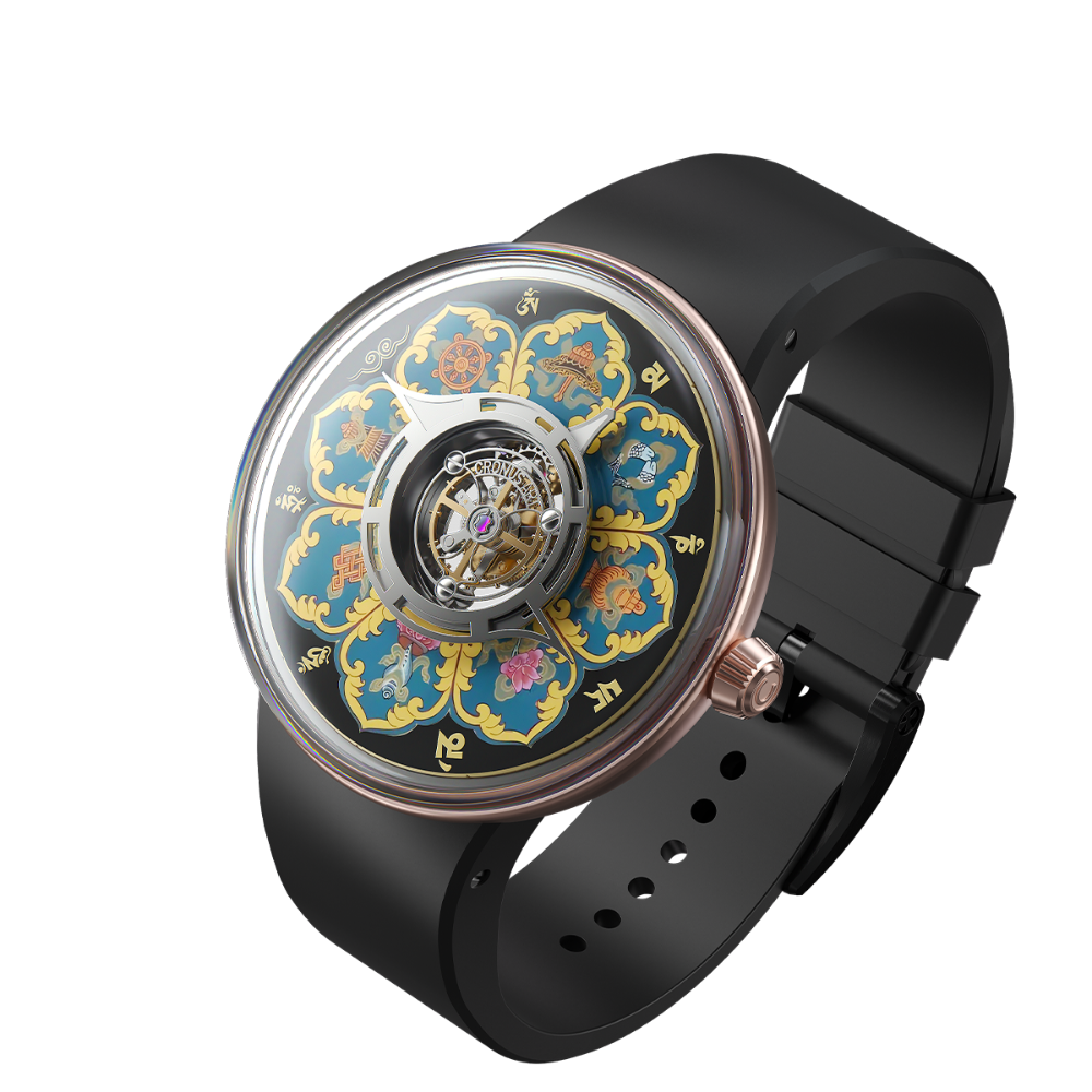 Cronus Central Tourbillon Mandala Men's Watch -  Rose Gold | CM023-009