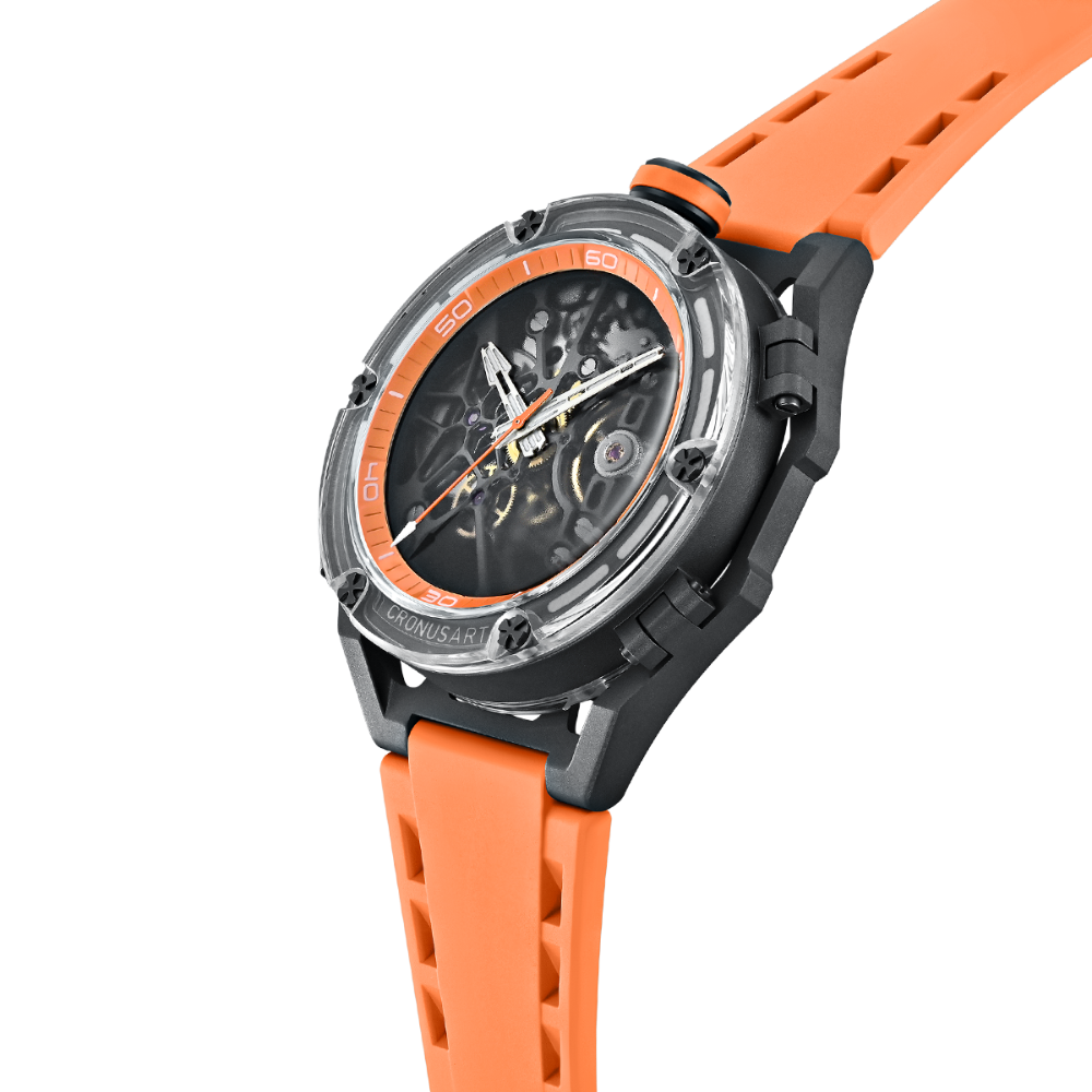 Cronus Art X-Series·Wanderer Orange Strap Men's Watch -  Armored Orange | CM025-013