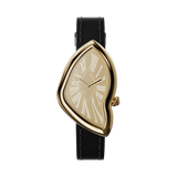 Cronus Art Fashion Series Time Warp Black Strap Women's Watch -  Khaki Gold | CM028-006