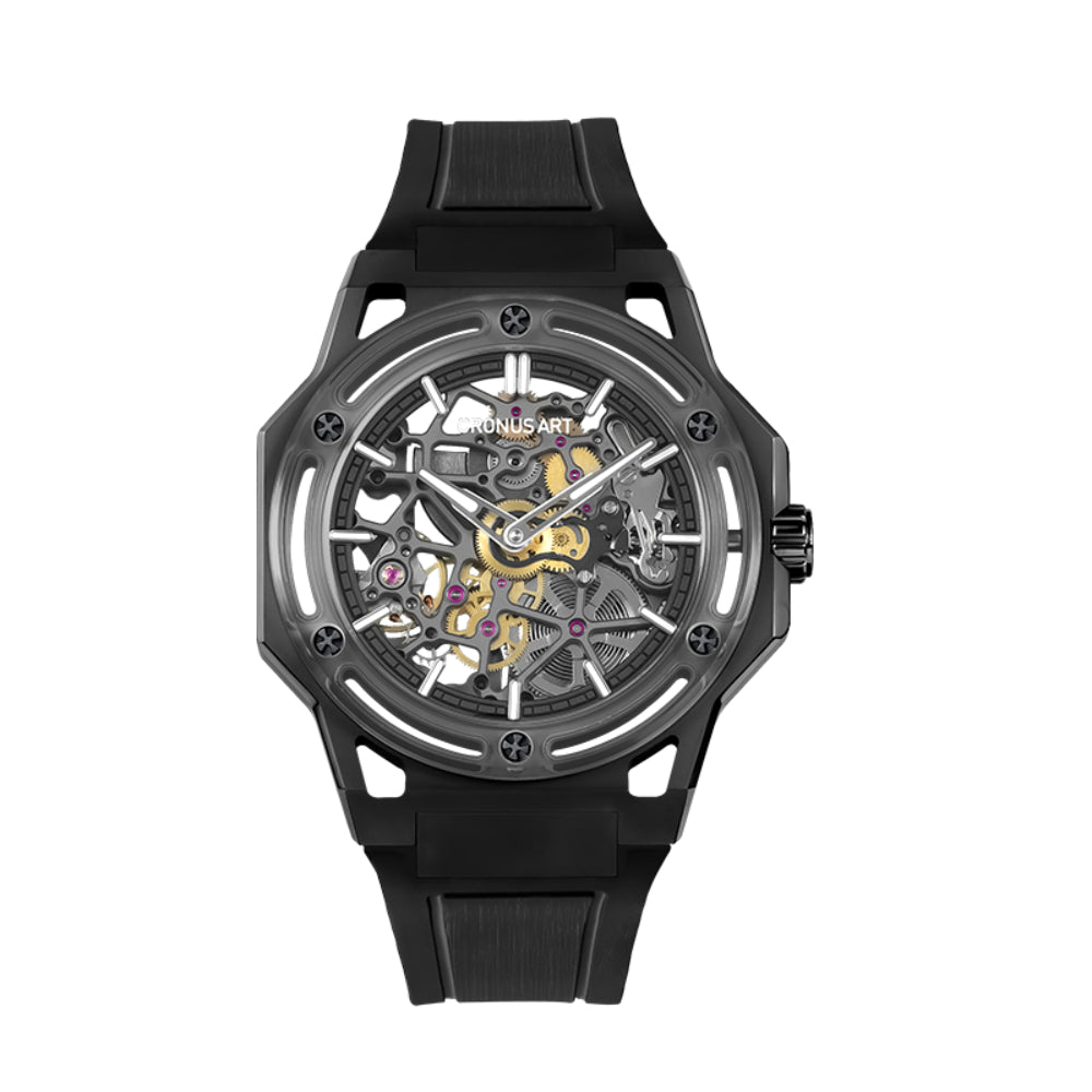 Cronus Art Titanium Explorer Black Fluoroelastomer Men's Watch  X-Series CM037