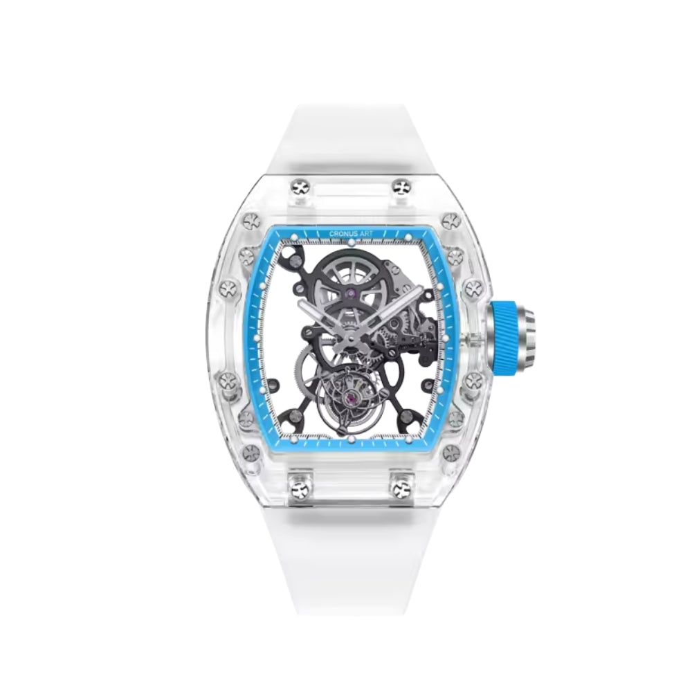 Cronus Art Tourbillon Series Blue White Watch CM08026 H2 Hub