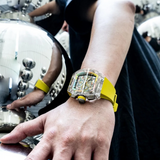 Cronus Art High Quality Fluorine Yellow Band Strap Men Watch CM08-032