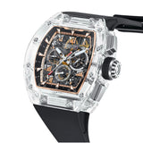 Cronus Art High Quality Fluorine Black Band Strap Men Watch CM08-033