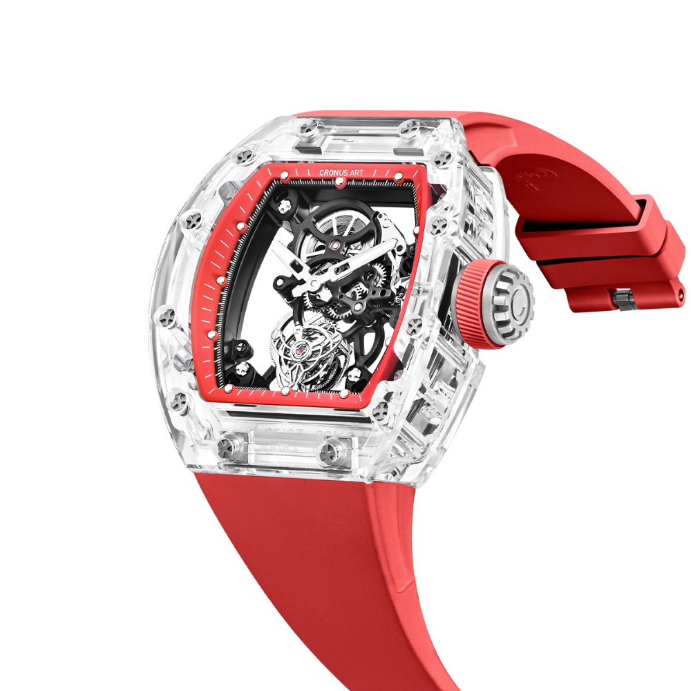 Cronus Art Prestige Sapphire Tourbillon Men's Watch -  Burgundy Red | CM08-039