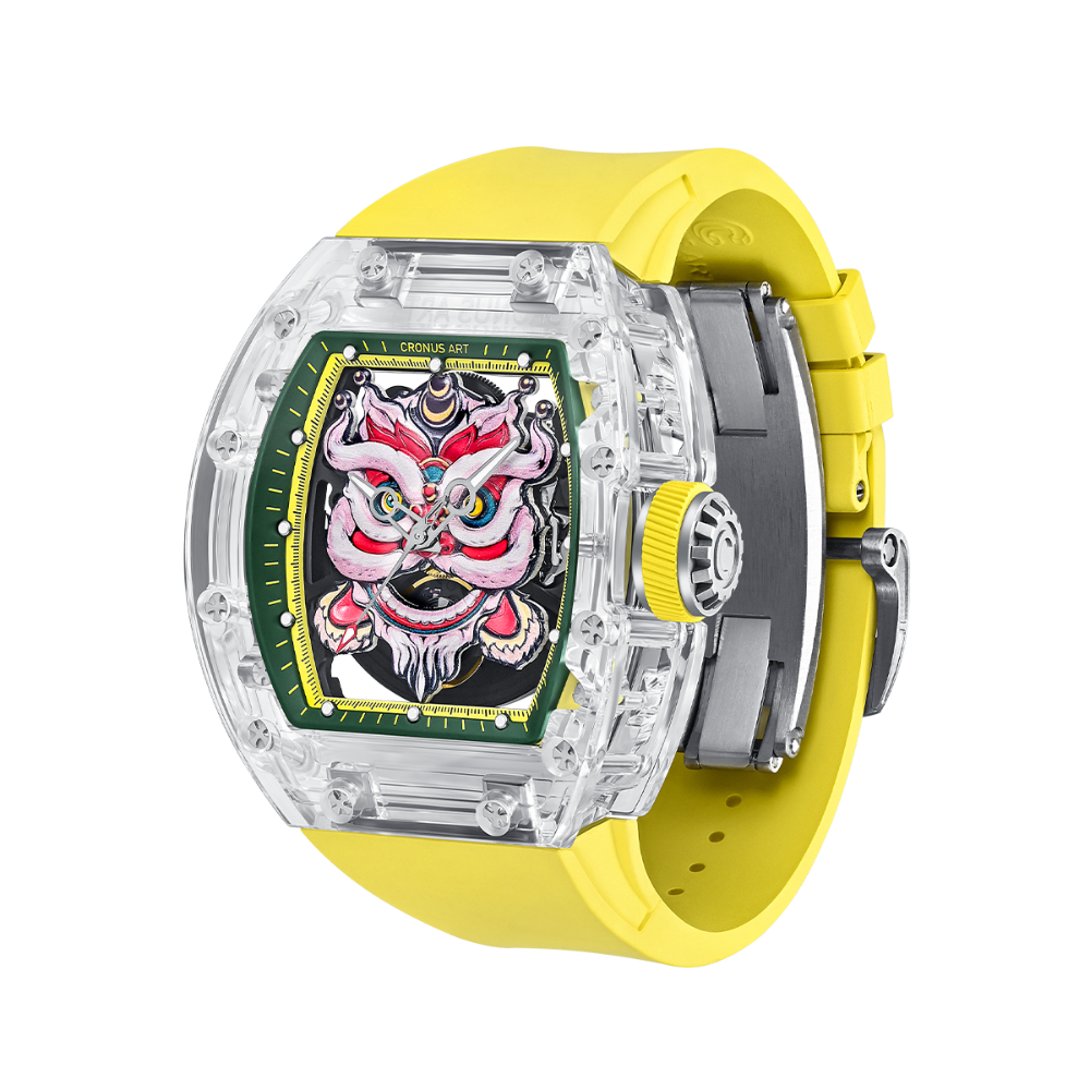 Cronus Art New Year Edition Awakening Lion Men's Watch -  Mystic Yellow | CM08-056