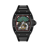 Cronus Art Folding Fan Black Fluoroelastomer Men's Watch CM09-025