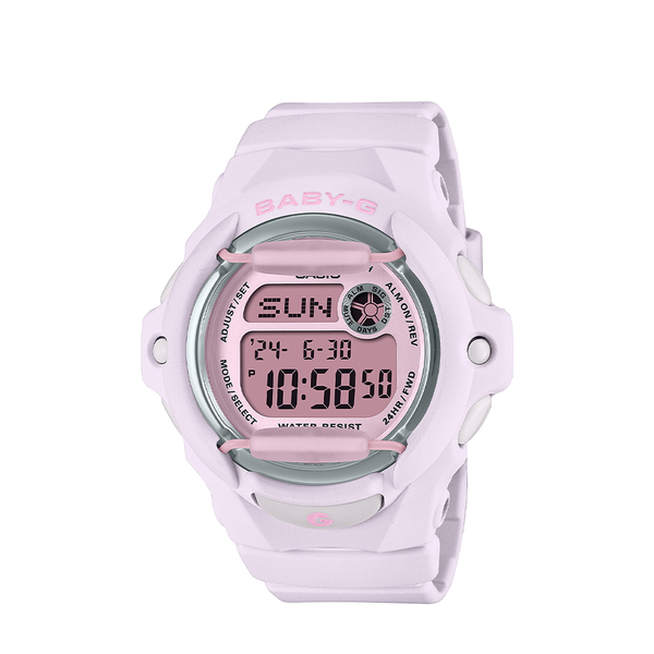 Casio Baby-G Pink Resin Strap Shock Resistant 200 Meter Digital Watch for Women BG-169U-4BDR