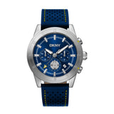 DKNY CONSIGN BLUE LEATHER STRAP MEN WATCH DK1G051L0035
