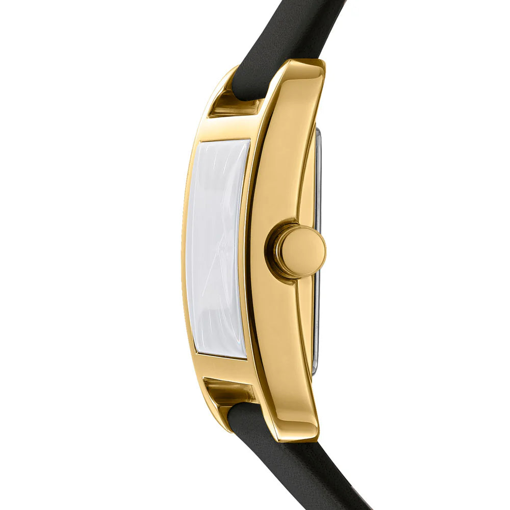 Dkny Consign City Maxi Black Leather Strap Women's Watch DK1L001L0025