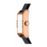DKNY CONSIGN LOGO BLACK LEATHER STRAP WOMEN WATCH DK1L008L0035