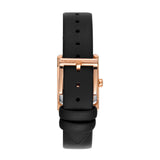 DKNY CONSIGN LOGO BLACK LEATHER STRAP WOMEN WATCH DK1L008L0035